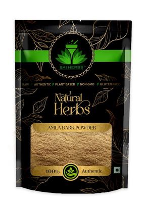 SAI HERBS Amla Dry Seedless Bark Powder - Amla Seedless Chal Powder - Sukha Awala Bark Powder - Indian Gooseberry Bark Powder - Phyllanthus Emblica Bark Powder - Pure & Natural (250 Grams)