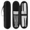 Linkidea Electric Toothbrush and Toothpaste Travel Case with Pocket, Hard Shell Powered Brush Protective Storage Bag, Compatible with Oral-B iO Series, Smart 1500, Philips Sonicare, Black, Hard view 1