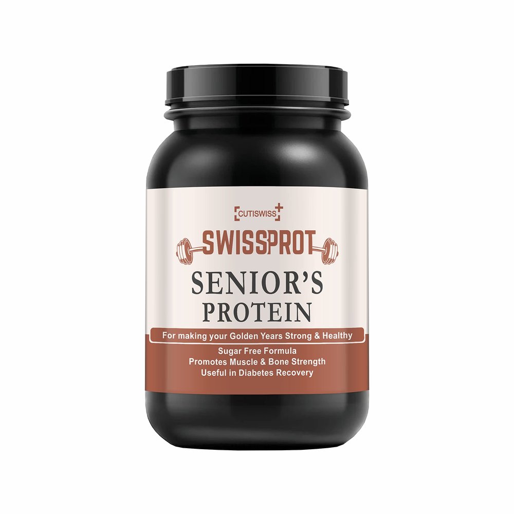 CUTISWISS Protein Powder Supplement for Senior Citizens | Protein Powder for Elders, 40+ & Old Age Men & Women (1 kg)