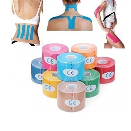 4beauty Therapy Kinesiology Muscle Tape Sport Care Roll Cotton Elastic Adhesive Injury Supports Lastic Physio Therapeutic Tape 5mx5cm
