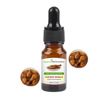 Saanvi Perfumers Chicken Masala Flavour For All Types of Chicken Dishes, Cake & Bakery Products | Liquid Food Flavour Essence (15ml)