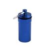 Airtight Pill Box Case Holder Container Alloy Capsule Bottle Keychain Blue view 3