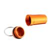Airtight Pill Box Case Holder Container Alloy Capsule Bottle Keychain Orange view 1