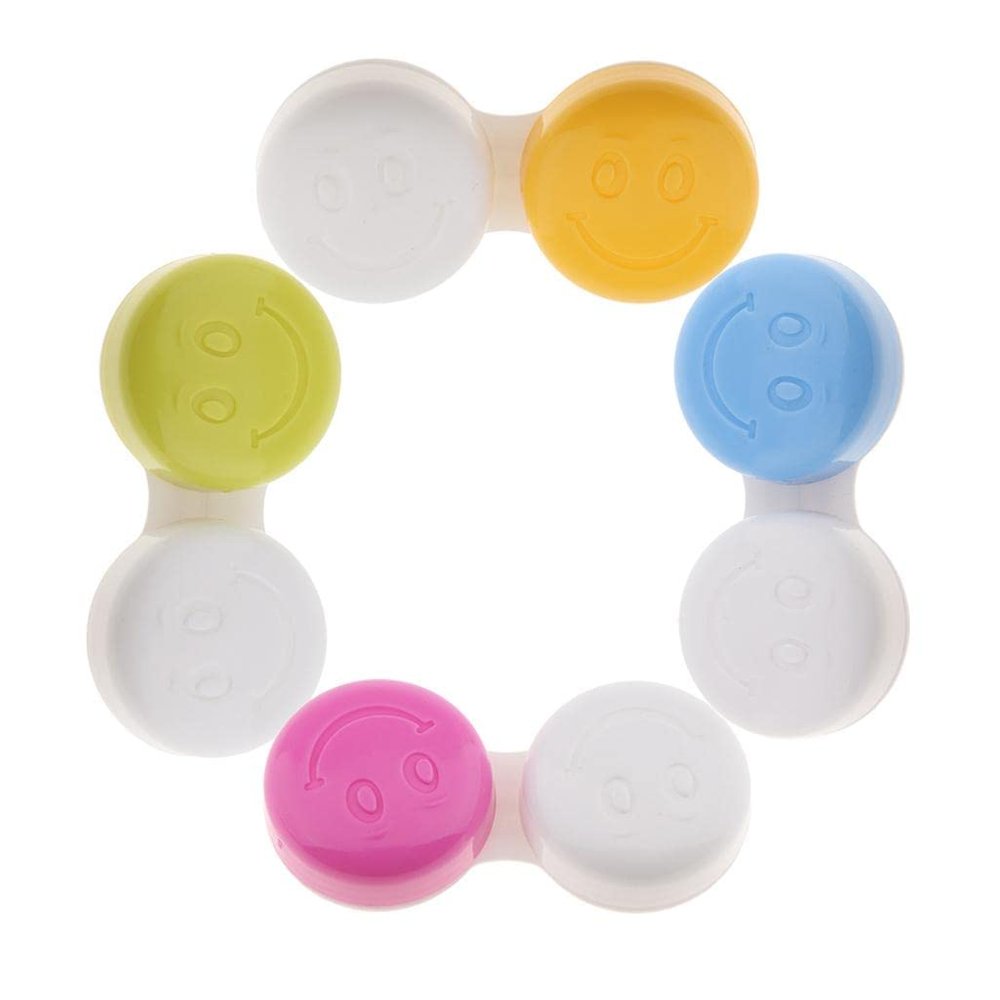 10 Pieces Contact Lens Box Travel Lenses Case Container Holder Yellow