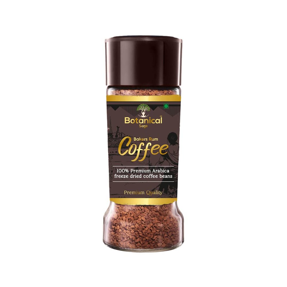 Botanical sage- Bakers Rum instant coffee | 100% Arabica freeze dried | Flavored coffee | 100g