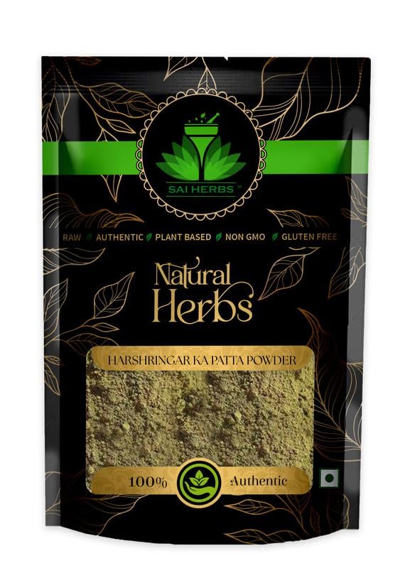 SAI HERBS Harshringar Ka Patta Herbal Powder - Harshringar Patta Herbal Powder - Harshringar Patti Siddh Herbal Powder - Harsingar Patti - Har Singar Dry Leaves - Parijat Dry Leaves (250 Grams)