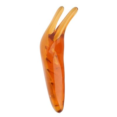 Nose reducing massager, nose scraper, burr-free for chin and cheek Amber