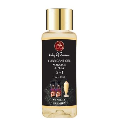 Lubricant 2 in 1 Water Based Gel Vanilla With Parabeen free and Non Sticky and Smooth Experience
