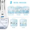BESTOPE Rechargeable Dental Flosser Oral Irrigator with 300ml Water Tank | 5 Modes | 8 Replaceable Jet Tips |IPX7 Waterproof (White) view 4
