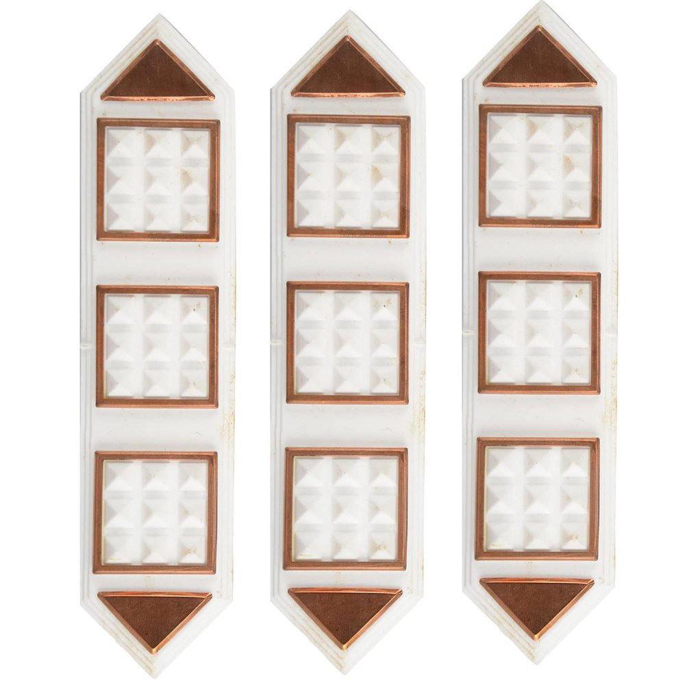 Acupro Health Care System Pyramid Plastic Staircase 9X9 Yantra (17 cm x 4 cm, White)