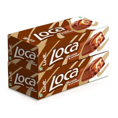 LuvIt. Loca Chocolate Caramel with Nougat Bars | Pack of 2-900g Each