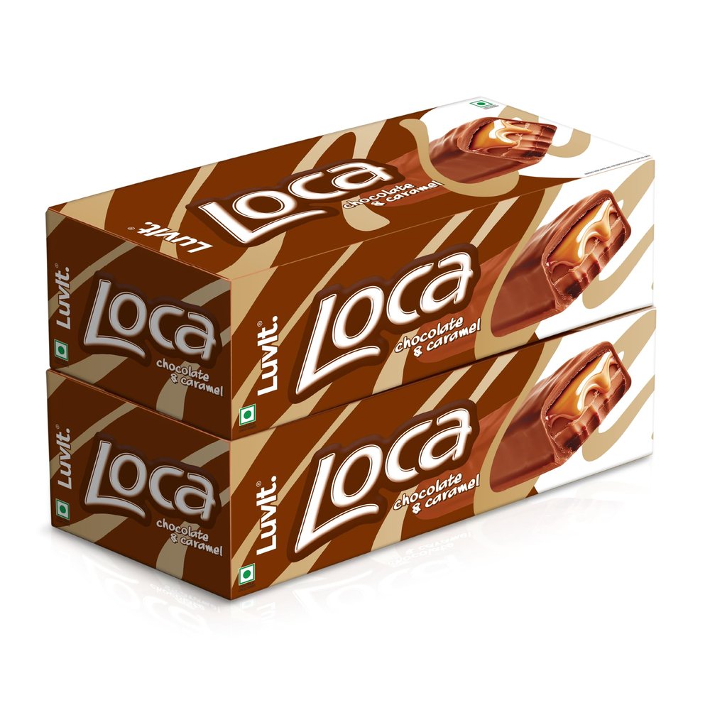 LuvIt. Loca Chocolate Caramel with Nougat Bars | Pack of 2-900g Each