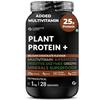 Carbamide Forte Plant Protein Powder For Men - Plant Based Protein Powder with Multivitamin, Minerals, Superfoods, Pea Protein, Digestive Enzymes - Belgian Chocolate Flavour - 1kg view 1