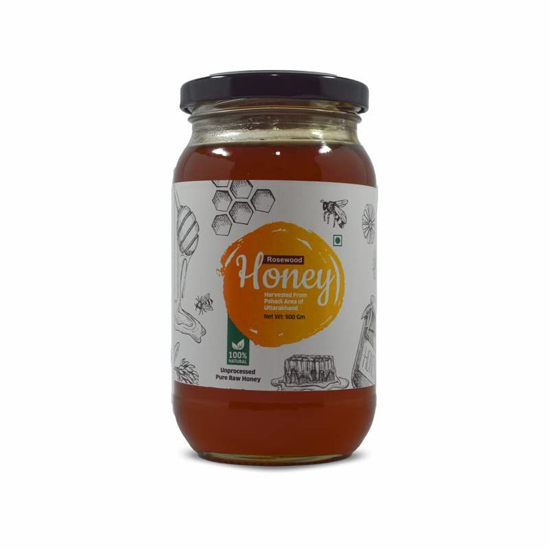 Goldwyn Honey: Rosewood Raw Honey | 100% Pure & Natural | Organic Honey | Unprocessed Unfiltered Unpasteurized | Single Origin No Additives - Ethically Sourced | Immunity Booster (500 Gm)