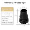2pcs Cane Tips 3/4 Inch Heavy Duty Non Slip Rubber Cane Tips, Replacement Rubber Tips for Seniors Crutches, Canes, Walking Sticks, Hiking Stick view 2
