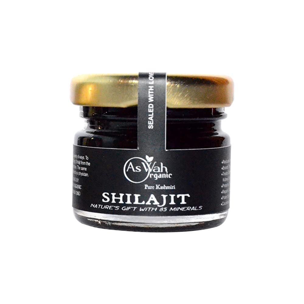 AsWah Organic Pure Kashmiri himalayan Shilajit/Shilajeet | Organic Shilajeet | Pure Kashmiri himalayan Shilajit | himalayan Shilajit | 10 gm himalayan Shilajit pack of - (1)