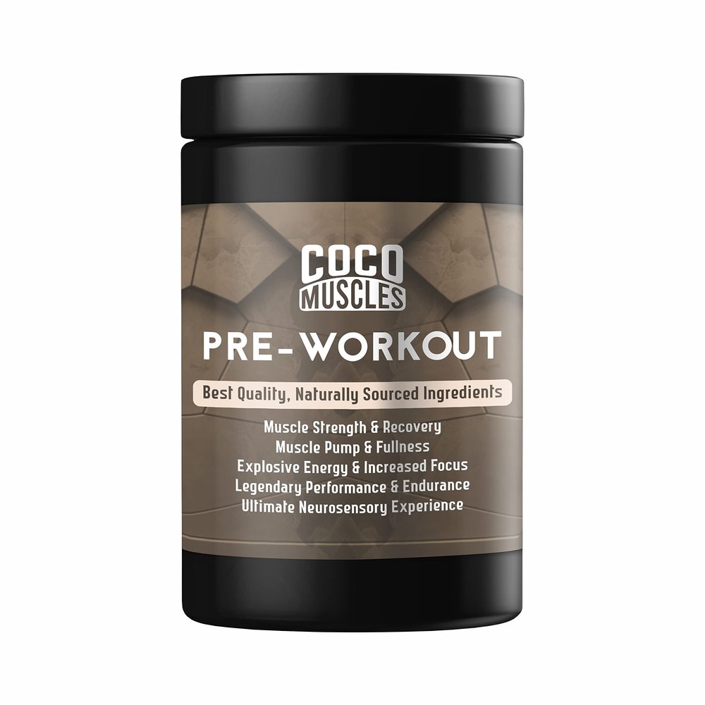 Coco Muscles Pre-Workout Supplement Powder with Caffeine | L Arginine | L Citrulline | BCAAs | Beta Alanine For Men, Women 31 Servings, Guava Flavor 250 gm