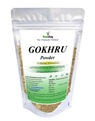 Gokhru/Tribulus Terrestris/Chhota Gokshura Powder - Uses for Boosting Stamina and Vitality - 400g (Pack 1)