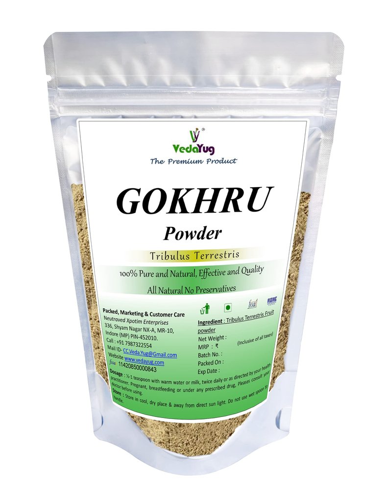 Gokhru/Tribulus Terrestris/Chhota Gokshura Powder - Uses for Boosting Stamina and Vitality - 400g (Pack 1)