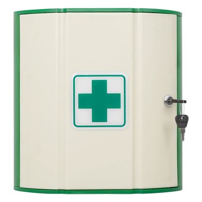 ALKOSIGN Wall Mount Plastic First Aid Box, Emergency Medical Box, First Aid Kit, Medicine Organizer with Lock for Home, Medicine Cabinet, Housing Society, Office, School, Colleg.