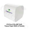 Carepure HBT Pop Up Table Top Soft Virgin Tissue Paper Box Holder Refill Tissue Box Refill | 2 PLY | 4x8 cm | 3500 Pisces Tissue | 28 Tissue Packet Refill - (Popup Tissue Refill) view 2
