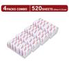 BREEZE BRE011 MultiFold Tissue Paper Extra Soft & Highly Absorbent Napkin for Kitchen Office & Home Use (Pack of 4, 520 Sheets, Rectangular Box) view 2
