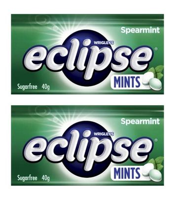 Wrigley'S Eclipse Sugar Free Mints Spearmint Flavoure Mouth Freshener Pack Of 2 (Imported) 35 Gram