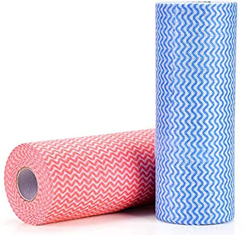 HEAVON Washable and Reusable - (Pack of 2 Roll) Kitchen Printed Tissue/Towel Paper Roll - Washable and Reusable Approx 160 Pull