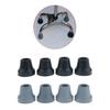 4 Pieces Soft Rubber Tip For Cane Walking Stick Crutch Chair 5/8 inch Black view 2