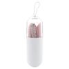 Collapsible Silicone Straw Reusable Folding Drinking Straw Pink Straight_A view 1