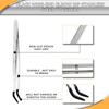 BLMHTWO 2 Pieces Rubber Tipped Tweezers, Bent Tip Tweezers Lash Tweezers for Eyelash Extensions Rubber Curved Tweezers Stainless Steel for Craft Industry Jewelry Lab view 2