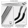 BLMHTWO 2 Pieces Rubber Tipped Tweezers, Bent Tip Tweezers Lash Tweezers for Eyelash Extensions Rubber Curved Tweezers Stainless Steel for Craft Industry Jewelry Lab view 3