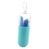 Collapsible Silicone Straw Reusable Folding Drinking Straw Blue Bendy_B view 3