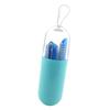 Collapsible Silicone Straw Reusable Folding Drinking Straw Blue Bendy_B view 4