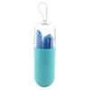 Collapsible Silicone Straw Reusable Folding Drinking Straw Blue Straight_B view 1