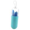 Collapsible Silicone Straw Reusable Folding Drinking Straw Blue Straight_B view 2