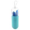 Collapsible Silicone Straw Reusable Folding Drinking Straw Blue Straight_B view 4