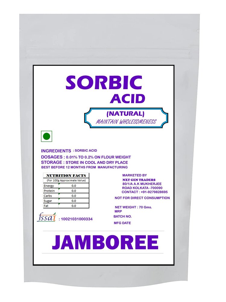 Sorbic Acid Grade A Quality to Prevent Growth of Fungi Yeast & Mold 70g