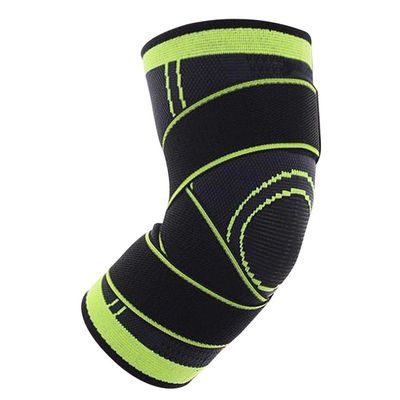 3D Weaving Knee Brace Breathable Sleeve Support for Sports Protect Green-L