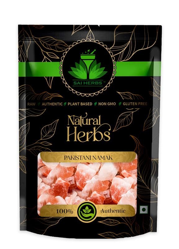 SAI HERBS Pakistani Unani Namak - Unani Pink Salt Granules - Unani Lahori Namak - Unani Rock Salt - Pure & Natural (1 KG)