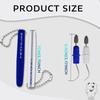 BLMHTWO 2 Pieces Travel Teeth Cleaning Tools, Travel Dental Pick Dental Cleaning Tools Teeth Cleaning Kit Plaque Remover with Keychain and Stand Box, White and Blue, 13.60  9.00  1.60cm view 2
