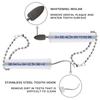 BLMHTWO 2 Pieces Travel Teeth Cleaning Tools, Travel Dental Pick Dental Cleaning Tools Teeth Cleaning Kit Plaque Remover with Keychain and Stand Box, White and Blue, 13.60  9.00  1.60cm view 3