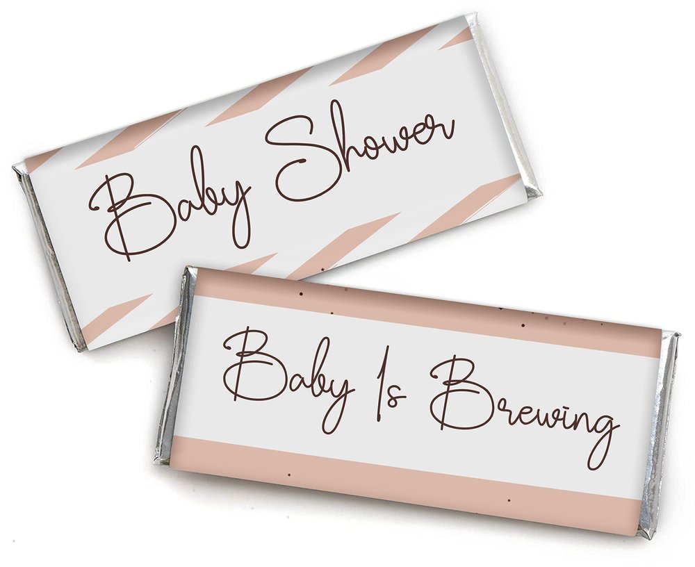 Inkdotpot Chocolate Bar Wrapper Labels for Baby Shower Confetti, Theme Chocolate Bar Wrapper Labels- Pack of 30 Pcs (No Candy)