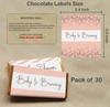 Inkdotpot Chocolate Bar Wrapper Labels for Baby Shower Confetti, Theme Chocolate Bar Wrapper Labels- Pack of 30 Pcs (No Candy) view 4