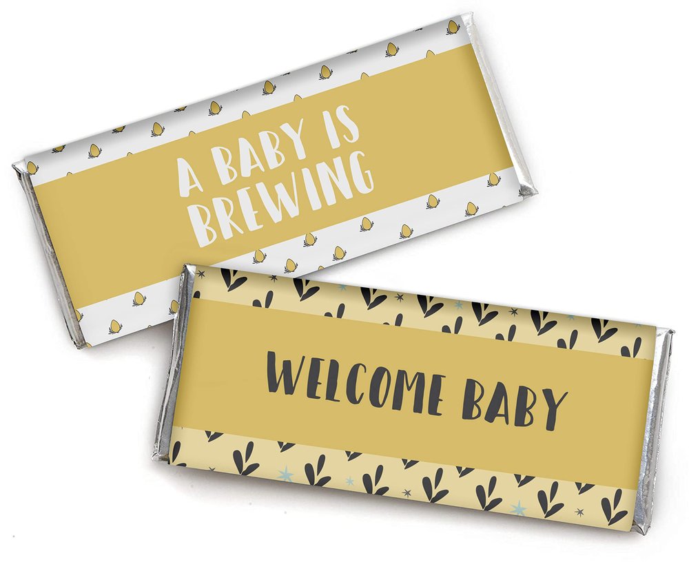 Inkdotpot Chocolate Bar Wrapper Labels for Baby Shower Bird, Theme Chocolate Bar Wrapper Labels- Pack of 30 Pcs (No Candy)