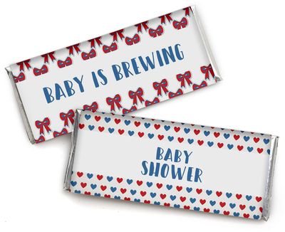 Inkdotpot Chocolate Bar Wrapper Labels for Baby Shower Postcard, Theme Chocolate Bar Wrapper Labels- Pack of 30 Pcs (No Candy)