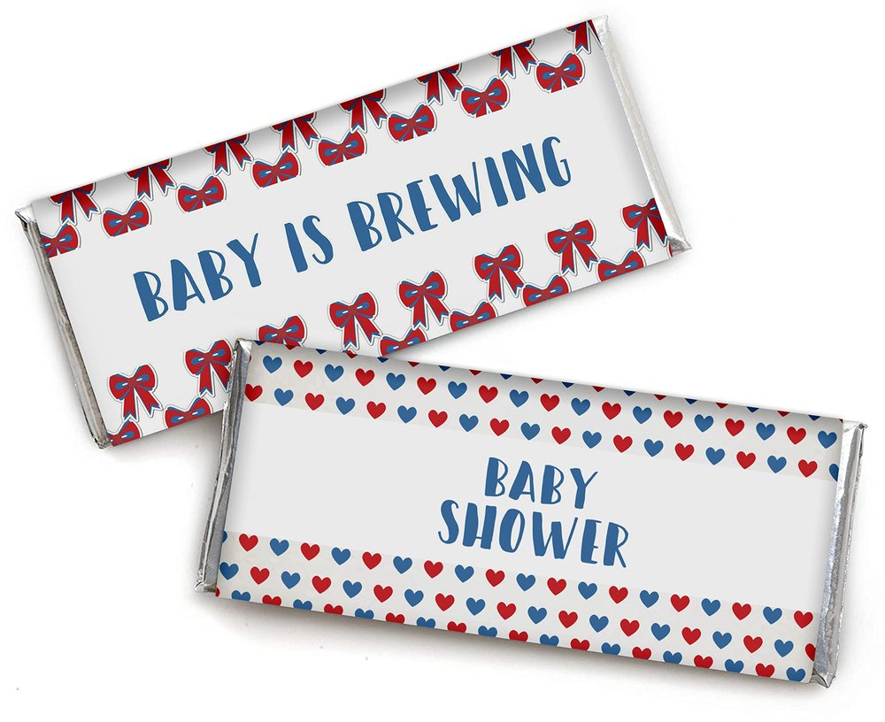Inkdotpot Chocolate Bar Wrapper Labels for Baby Shower Postcard, Theme Chocolate Bar Wrapper Labels- Pack of 30 Pcs (No Candy)