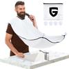 Beard Bib Apron, Stocking Stuffers Christmas Gifts for Men, Beard Hair Catcher for Shaving, Waterproof Non-Stick Beard Cape with 4 Suction Cups, One Size Fits All, Grooming Accessories(White) view 1