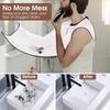 Beard Bib Apron, Stocking Stuffers Christmas Gifts for Men, Beard Hair Catcher for Shaving, Waterproof Non-Stick Beard Cape with 4 Suction Cups, One Size Fits All, Grooming Accessories(White) view 3