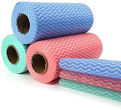 STARDOM MART All Purpose 3 Ply Kitchen Roll Cleaning Wipes Washable & Quick-Dry Non-Woven Dish Towel, Dishcloths for Kitchen Cleaning, Super Absorbent Reusable Tissue Roll 80 Pulls/Roll Pack of 3